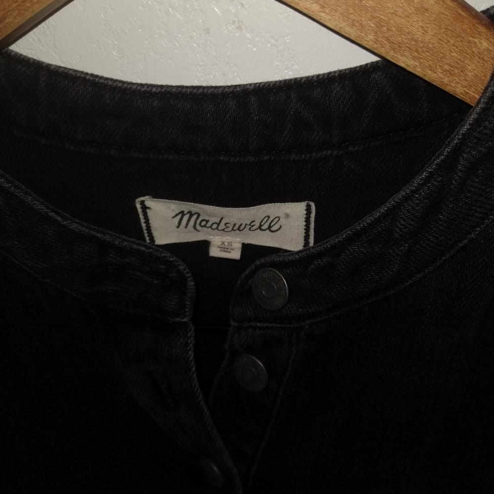 MADEWELL Denim Patch Pocket Popover Shirtdress - Picture 9 of 9